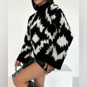 H&M JACQUARD-KNIT SWEATER small